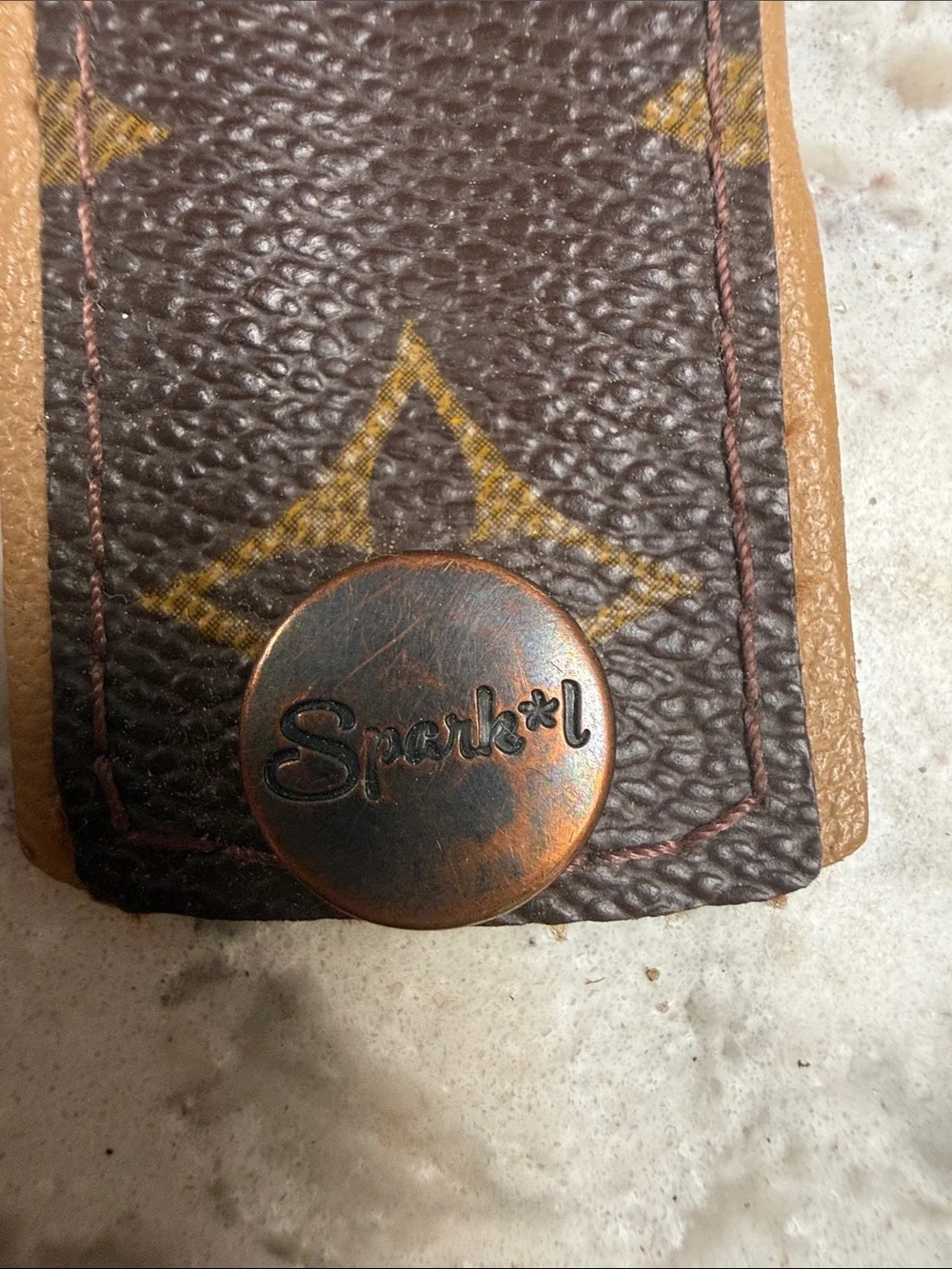 Louis Vuitton Brown & Tan Monogram Watch Band Adapters